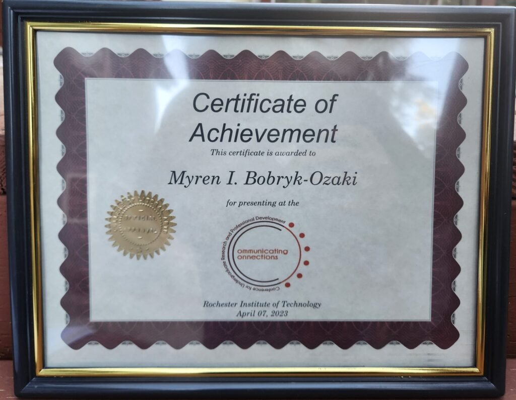 curcc certificate of achievement