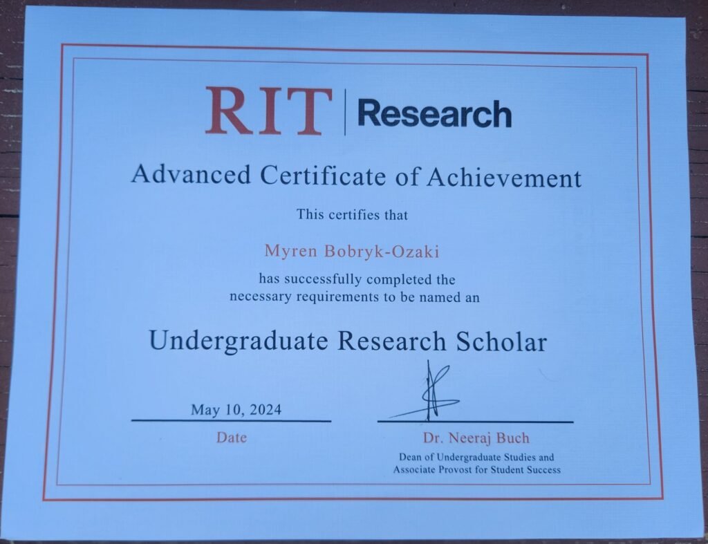 undergraduate research scholar award